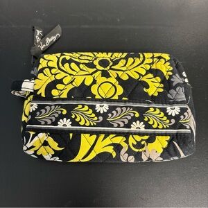 Vera Bradley Baroque Black White And Yellow Retired Design Cosmetic Bag, Small